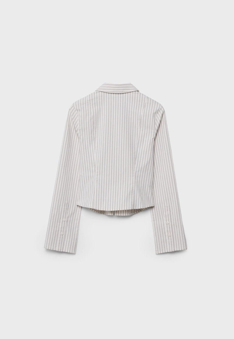 ПРИТАЛЕННАЯ РУБАШКА ИЗ БЕНГАЛИНА НА ДВОЙНОЙ МОЛНИИ