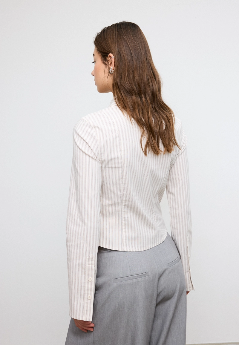 ПРИТАЛЕННАЯ РУБАШКА ИЗ БЕНГАЛИНА НА ДВОЙНОЙ МОЛНИИ