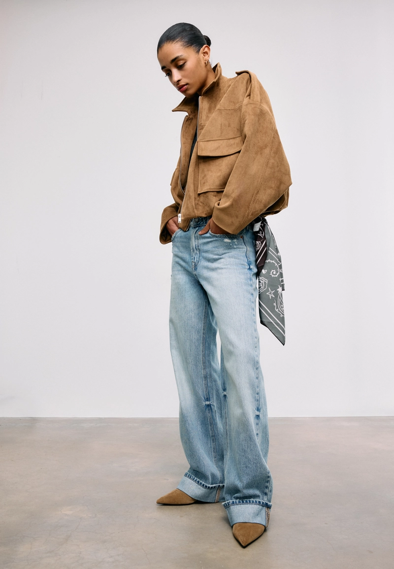 Куртка-баллон из искусственной замши