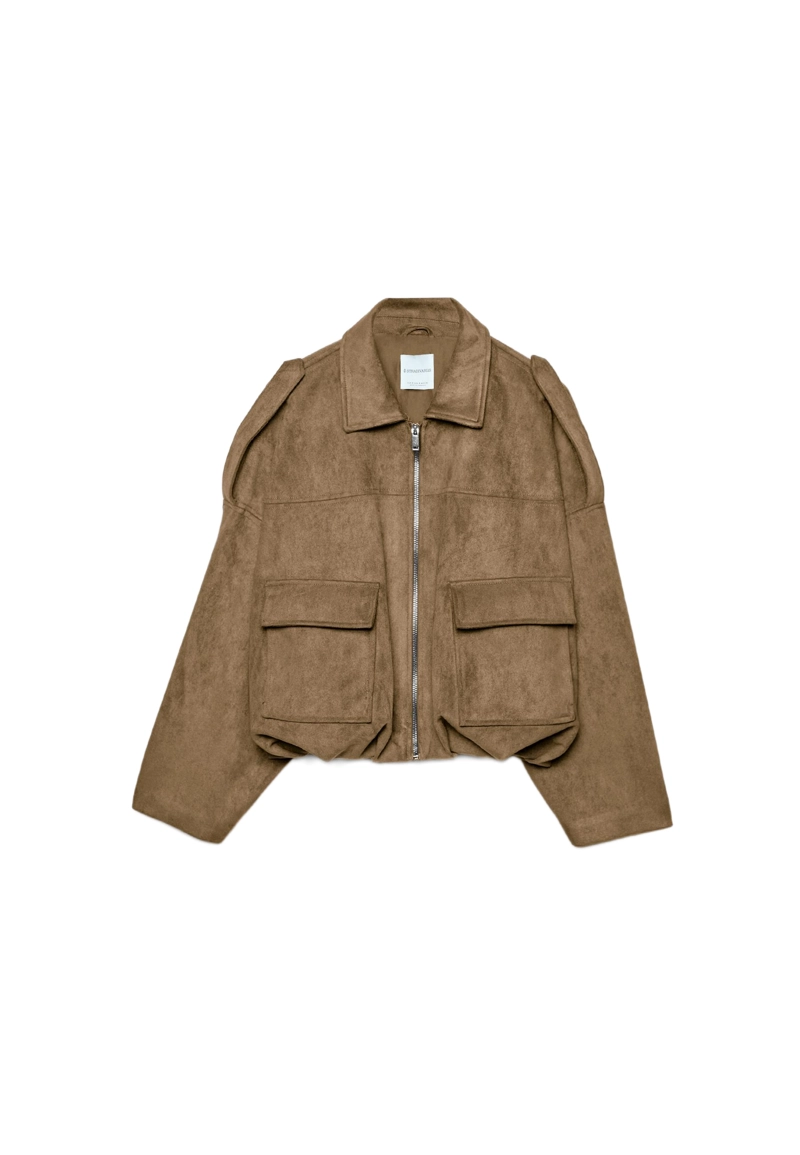 Куртка-баллон из искусственной замши