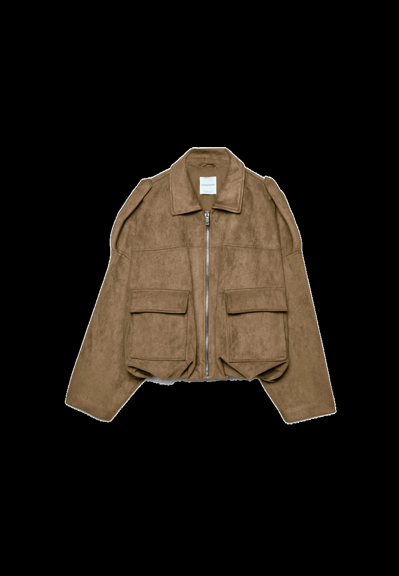 Куртка-баллон из искусственной замши