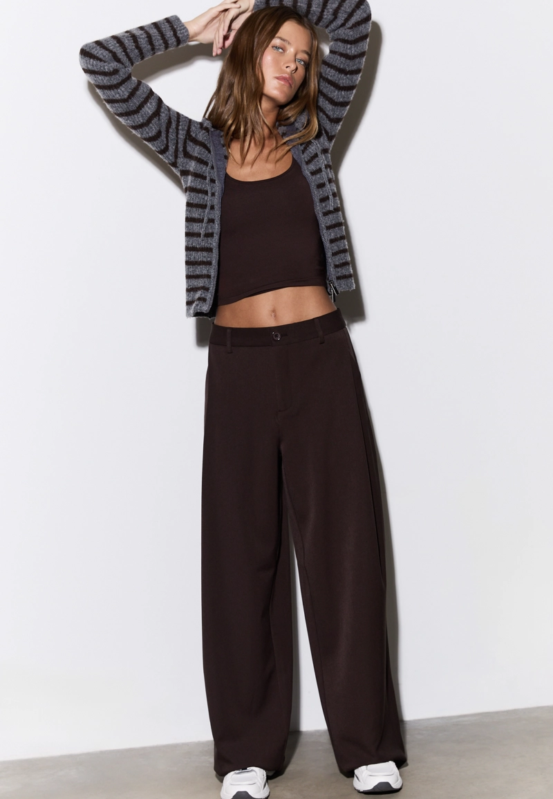 Брюки barrel со складками