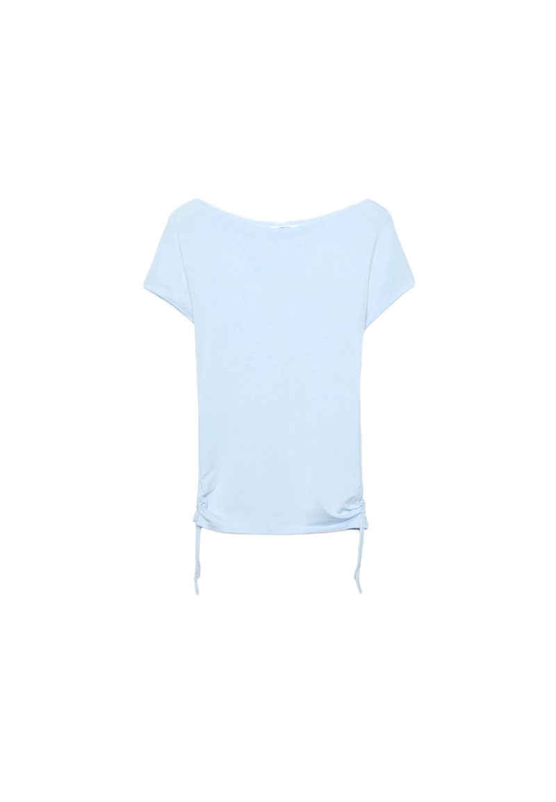 Футболка с короткими рукавами и сборками по бокам