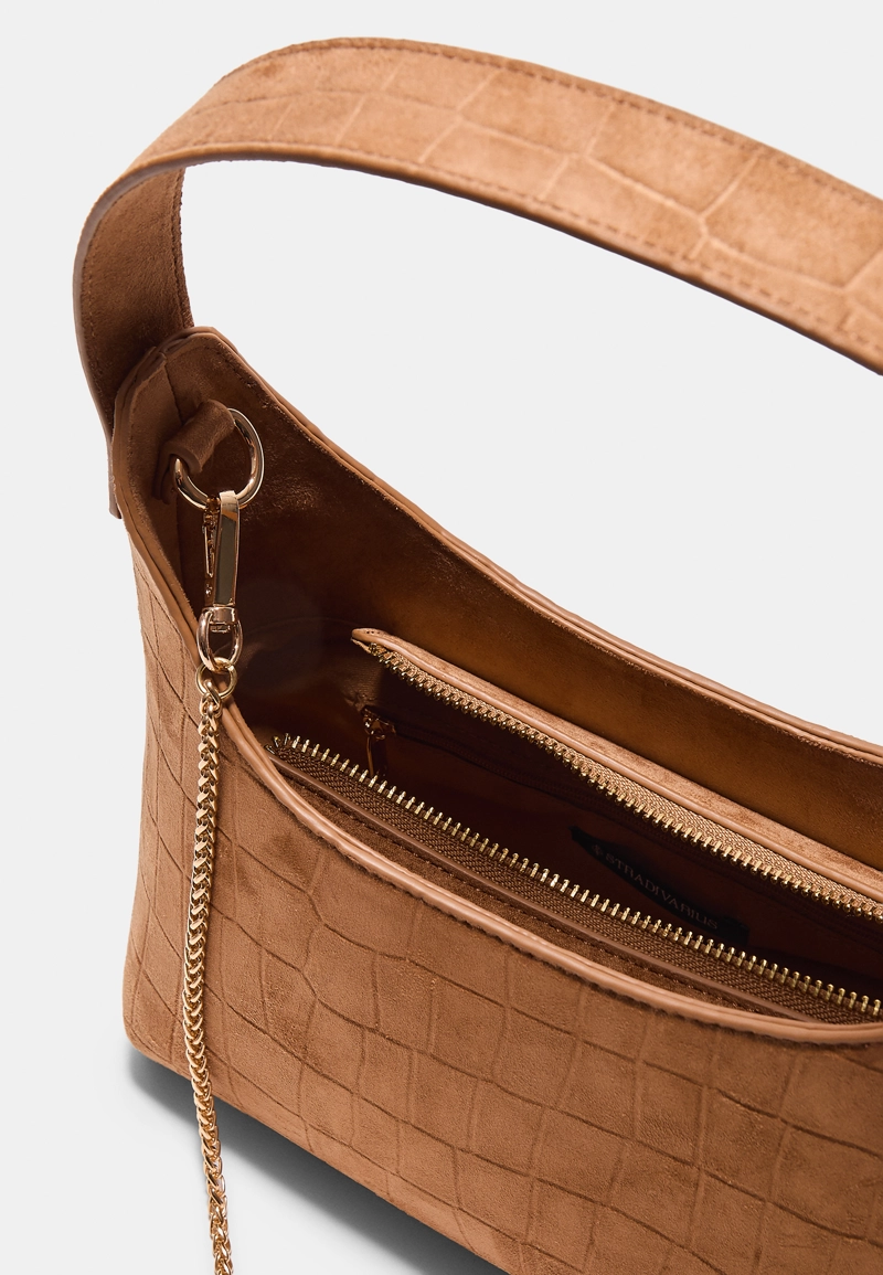 Сумка на плечо из искусственной замши с пряжкой