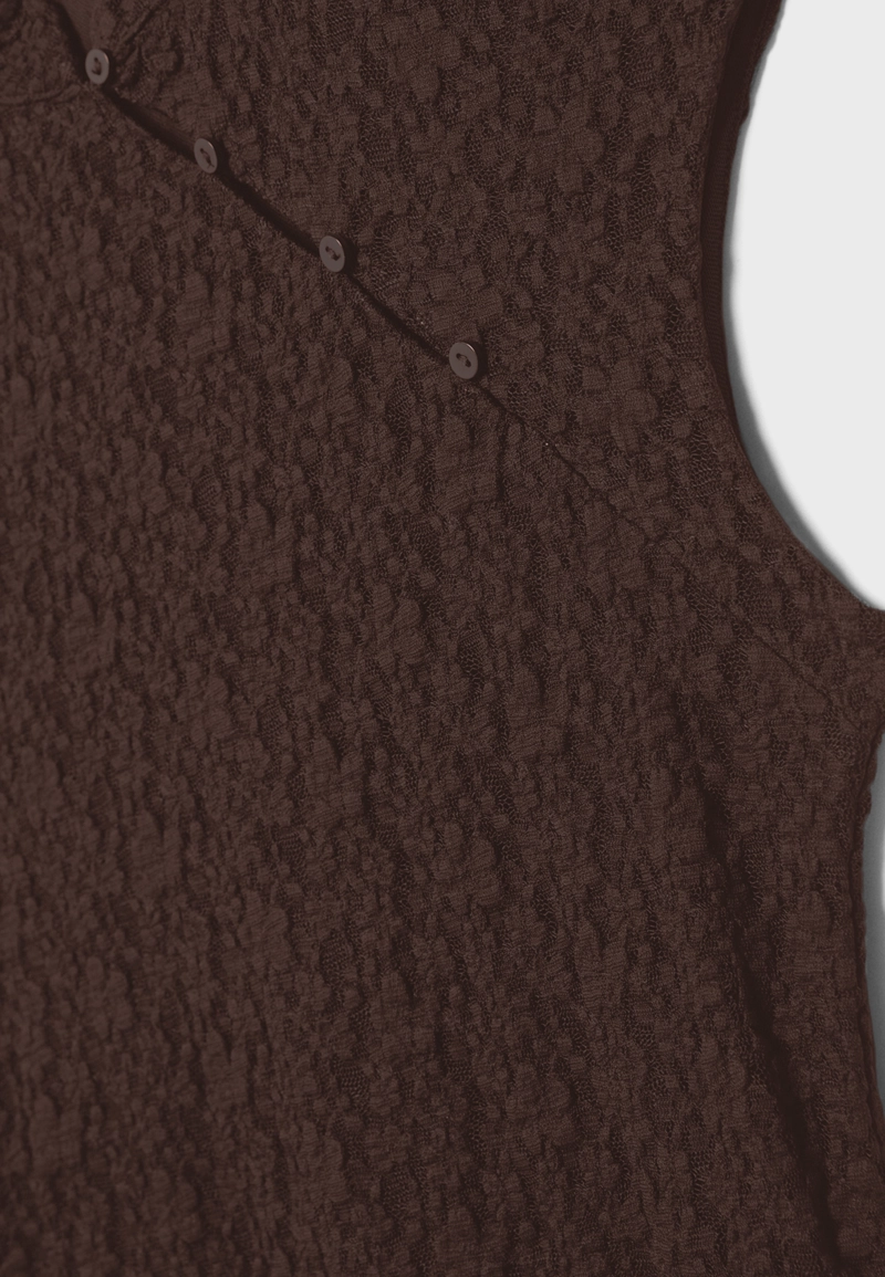 Футболка в стиле ципао с кружевом