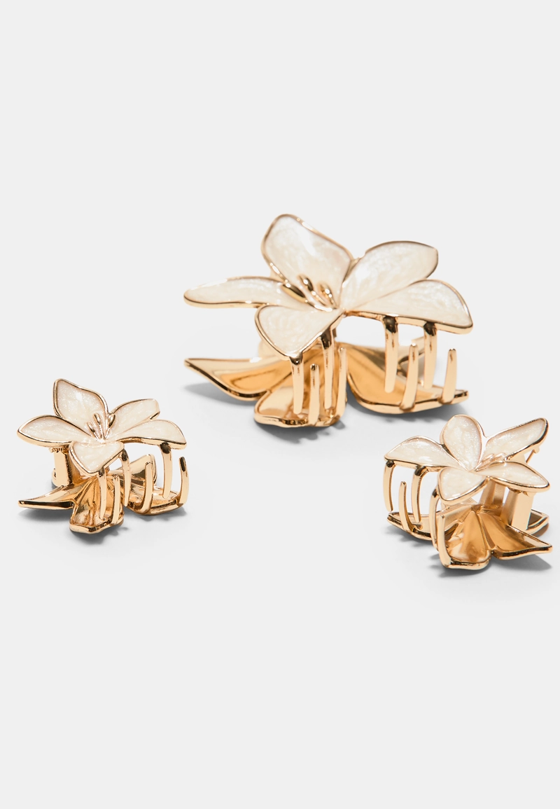 Набор из 3 зажимов для волос «Цветок»