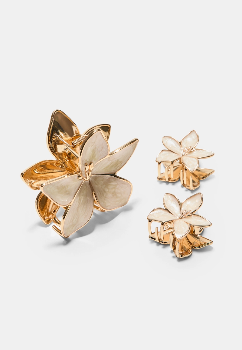 Набор из 3 зажимов для волос «Цветок»