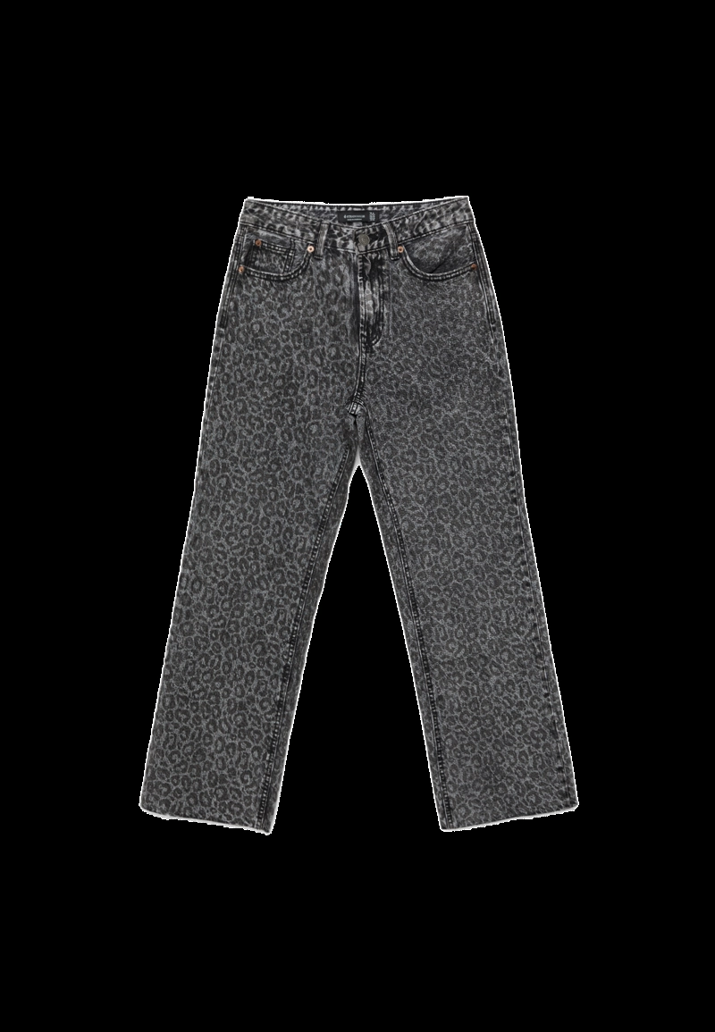 Прямые джинсы с леопардовым принтом