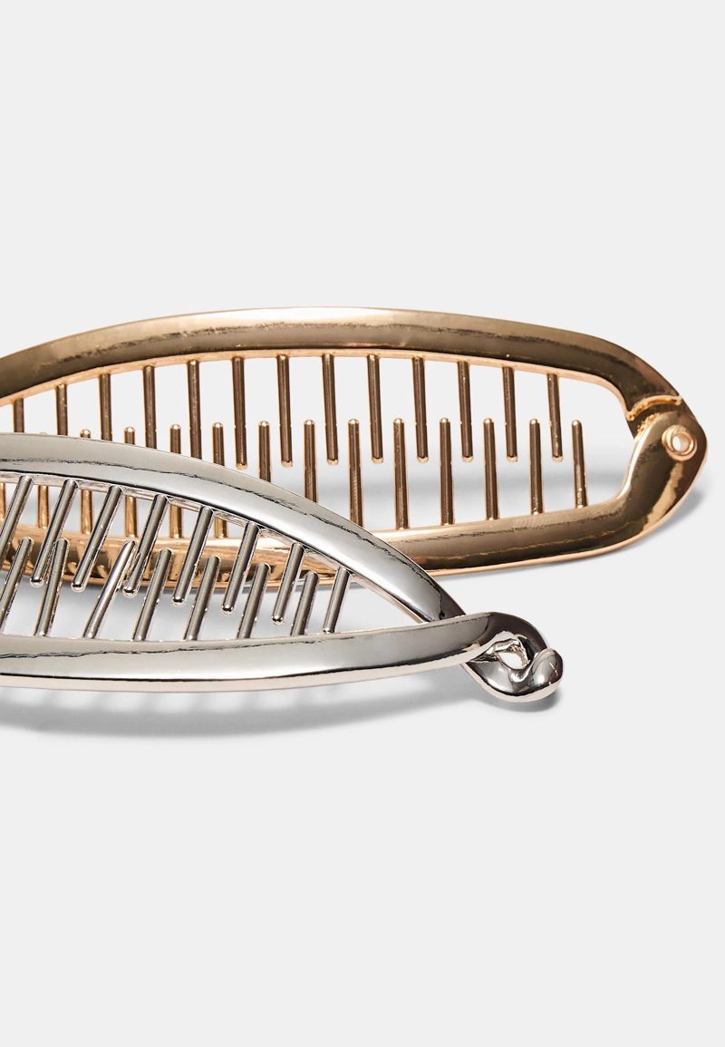 Набор из 2 металлических зажимов для волос