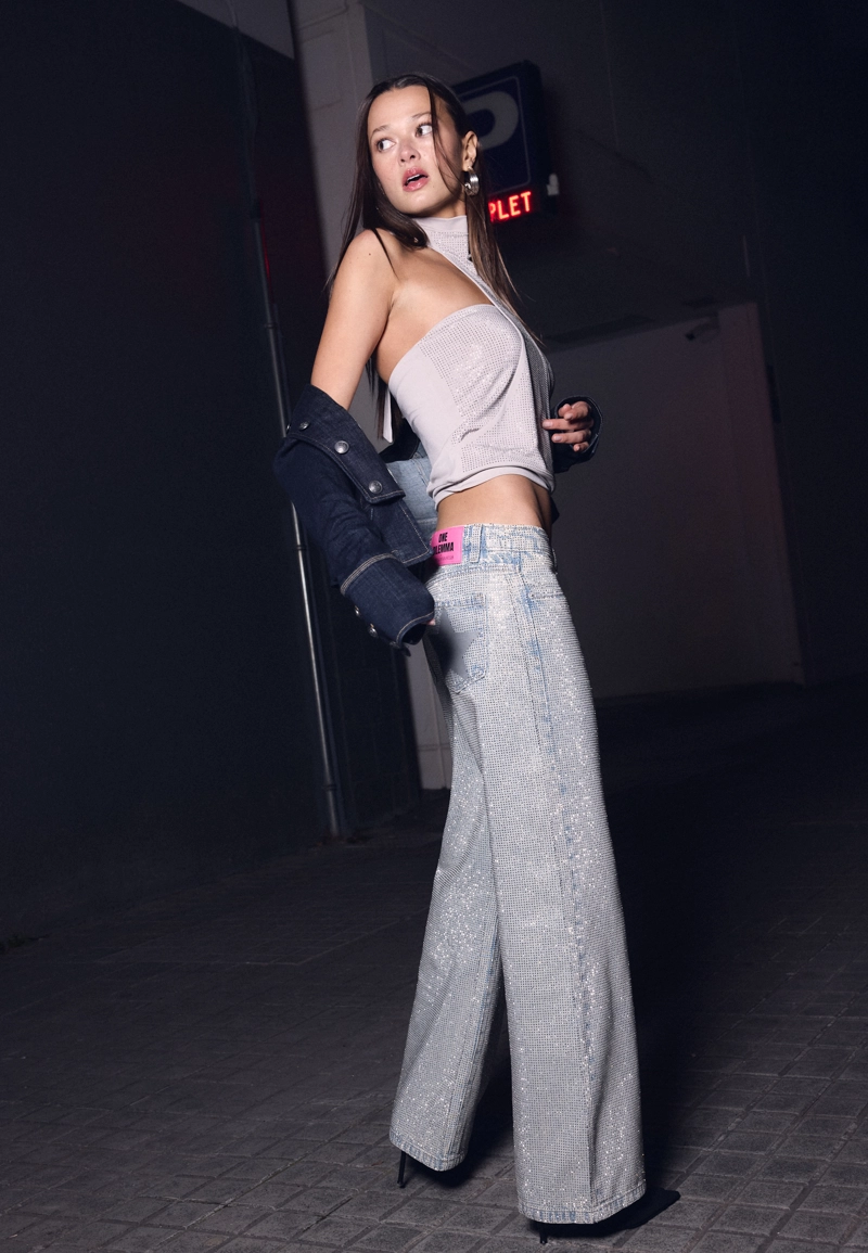 Футболка с блеском one dilemma на завязках