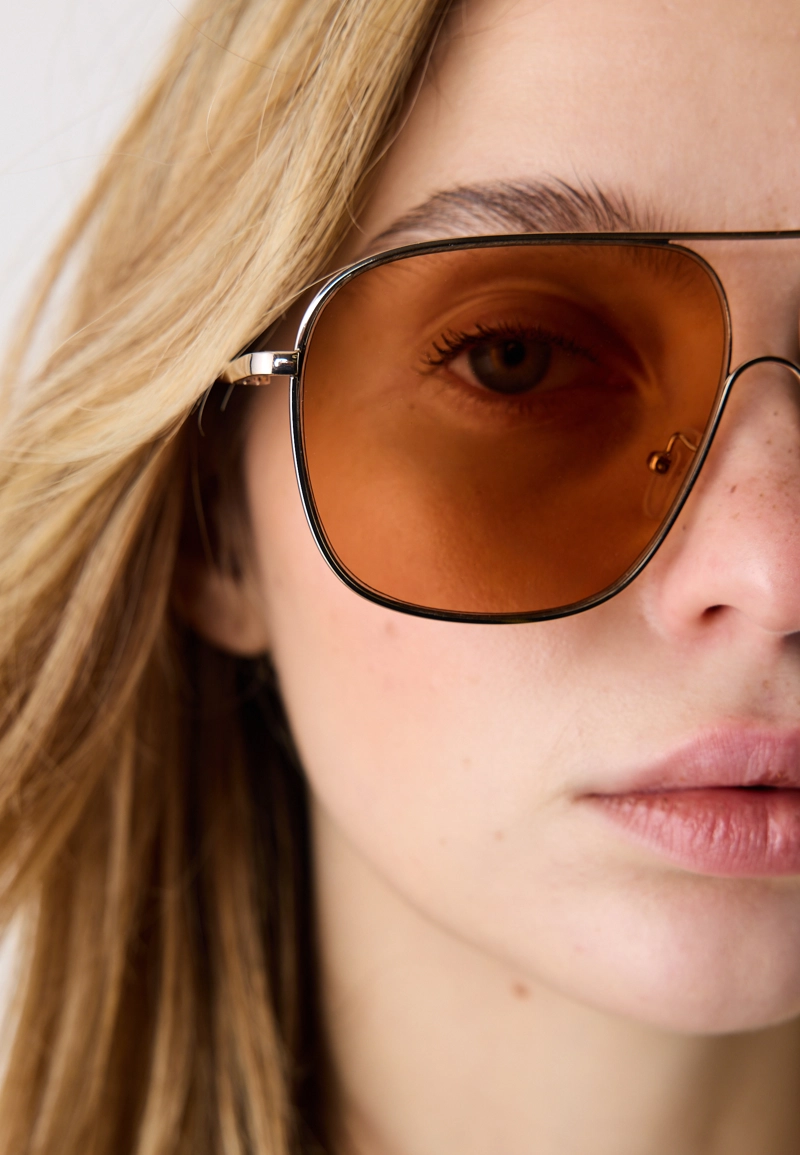 Квадратные солнцезащитные очки-авиаторы