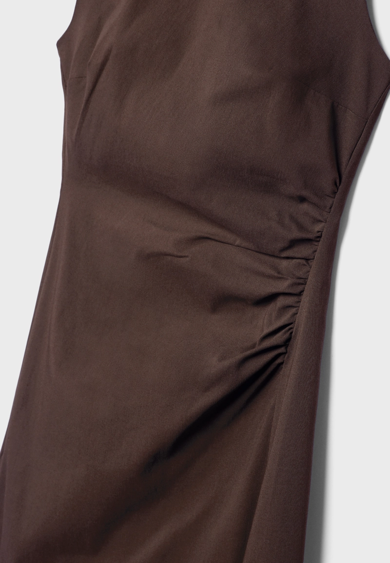 Платье миди из бенгалина без рукавов