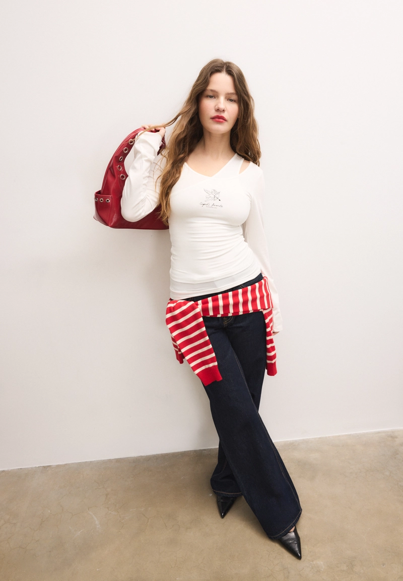 Футболка с двойным принтом «Ангелочек»