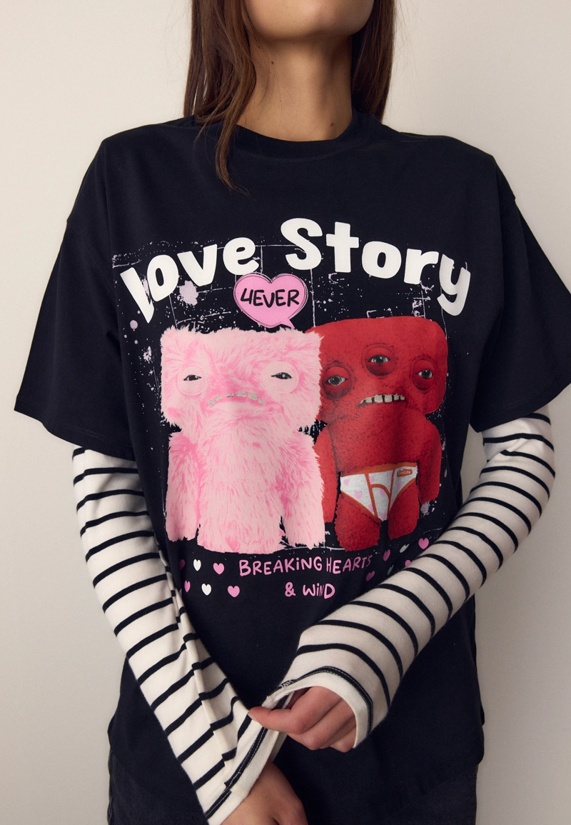 Футболка оверсайз с принтом