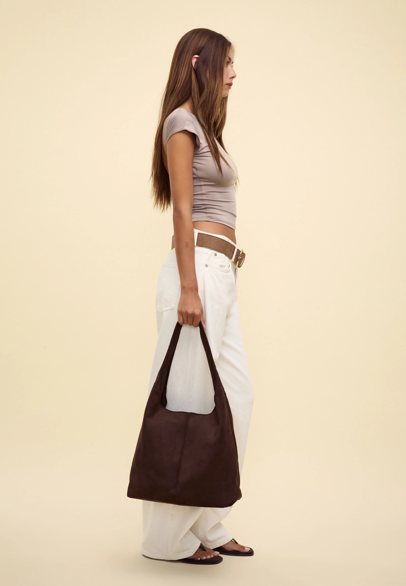 Сумка через плечо из искусственной замши