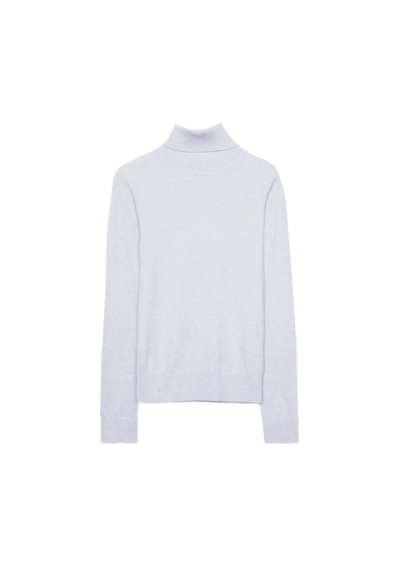 Базовый свитер гладкой вязки с высоким воротником
