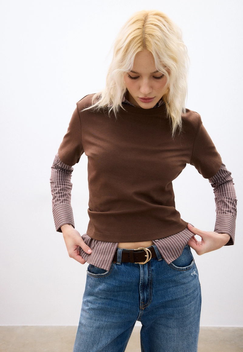 Ремень с двойной пряжкой