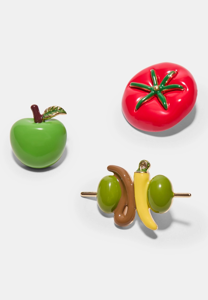 Набор из 3 комбинированных значков Еда