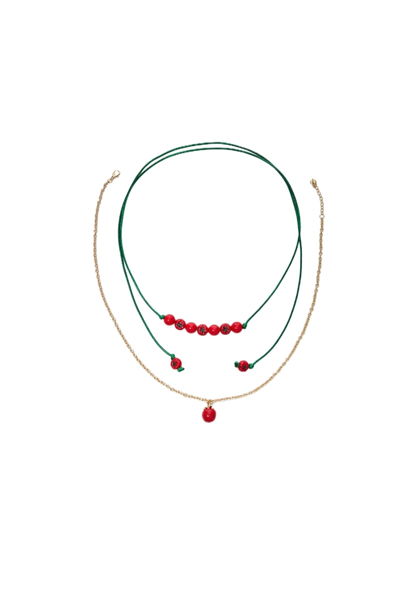 Набор из 2 колье «Томат»