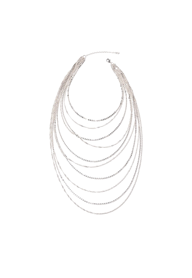 Длинное многорядное ожерелье