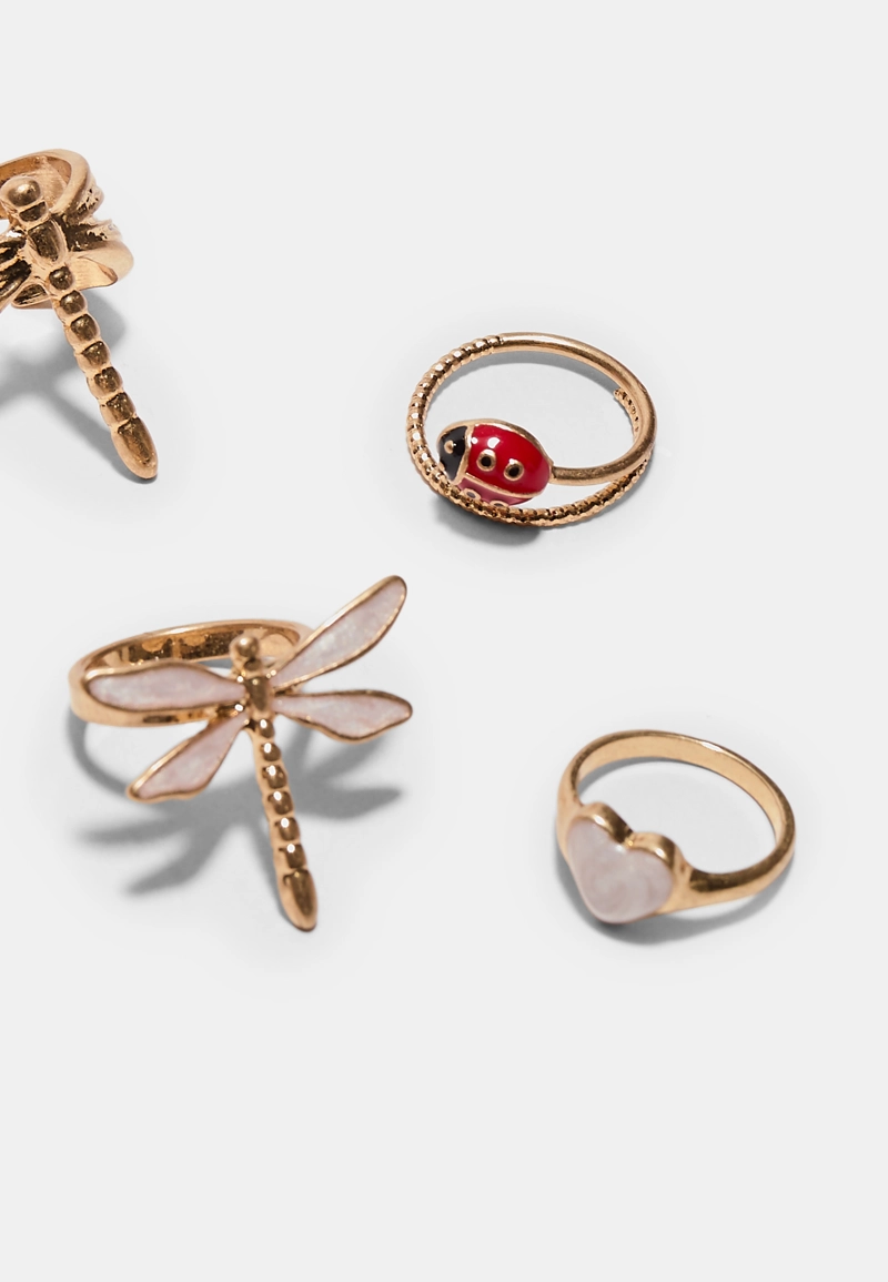 Набор из 4 колец «Стрекоза»