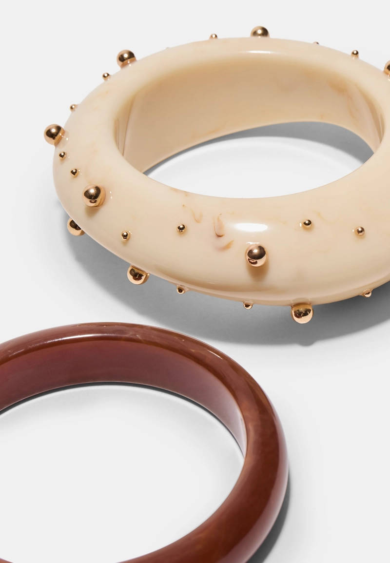 Набор из 2 комбинированных браслетов