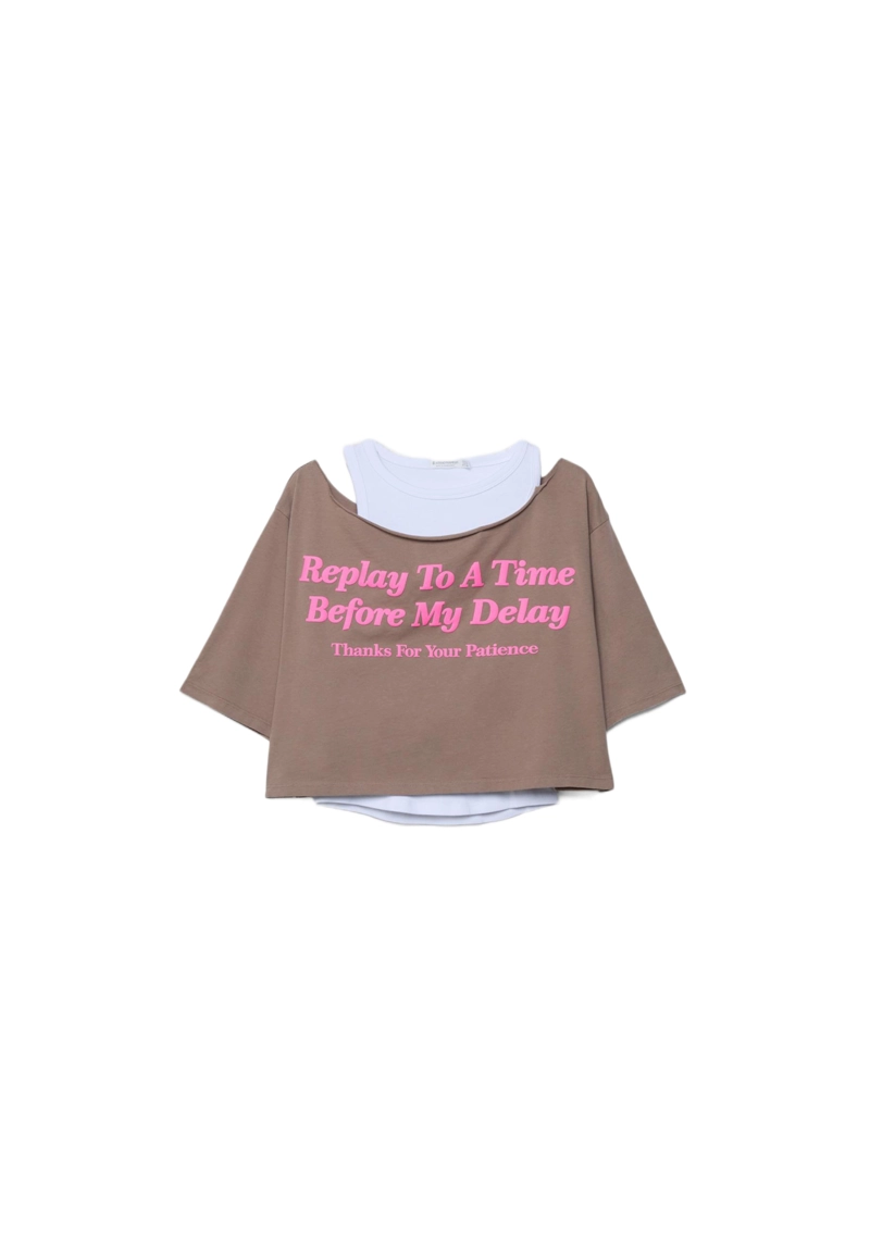 Двойной топ с рисунком