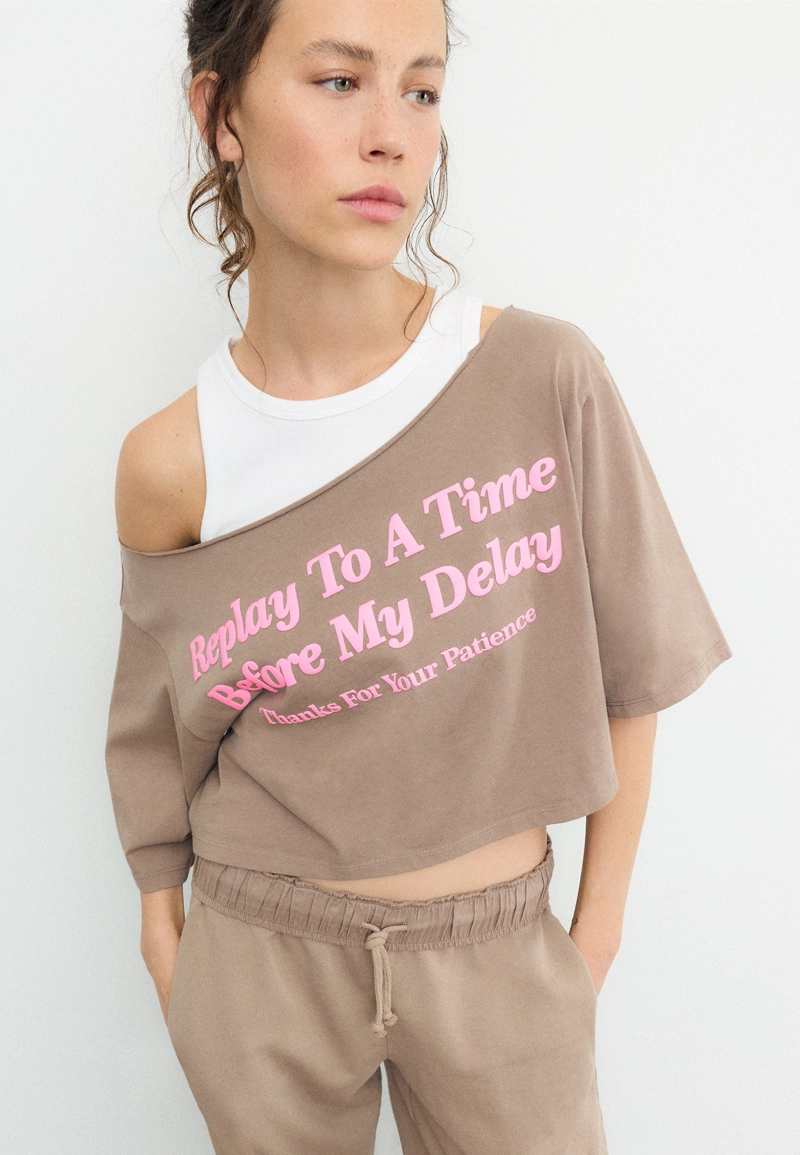 Двойной топ с рисунком