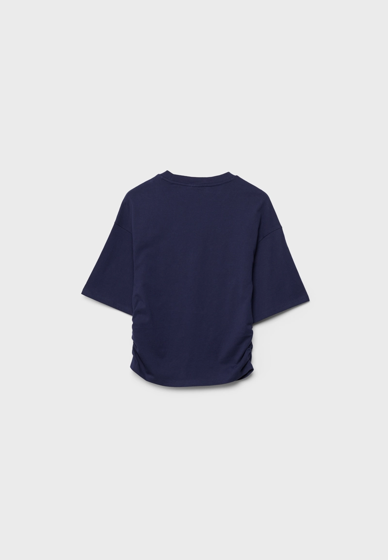 Укороченная футболка с драпировкой