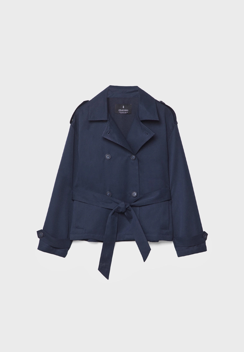 Тренч свободного кроя с поясом