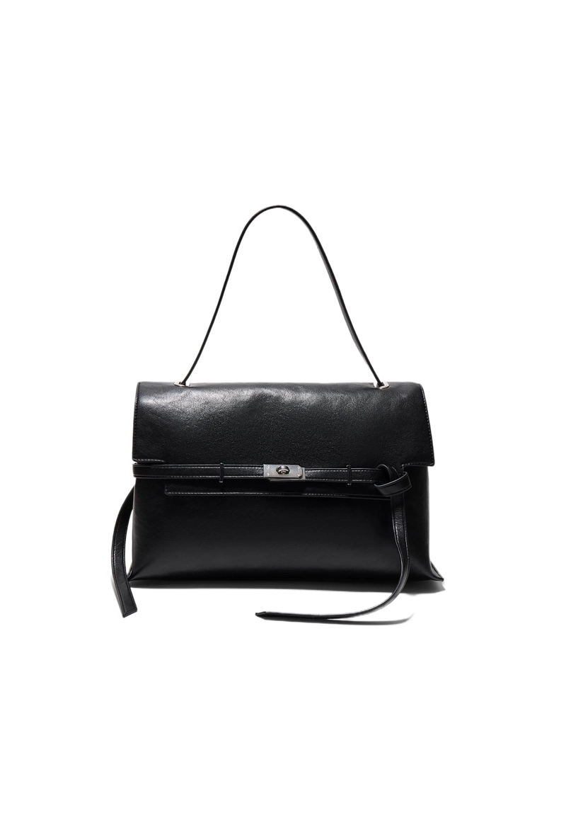 Женская сумка на плечо с металлической застежкой