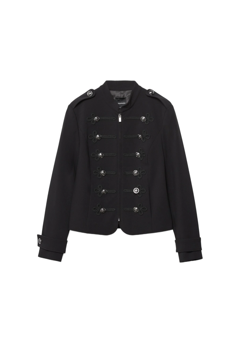 Приталенный пиджак с пуговицами с гравировкой