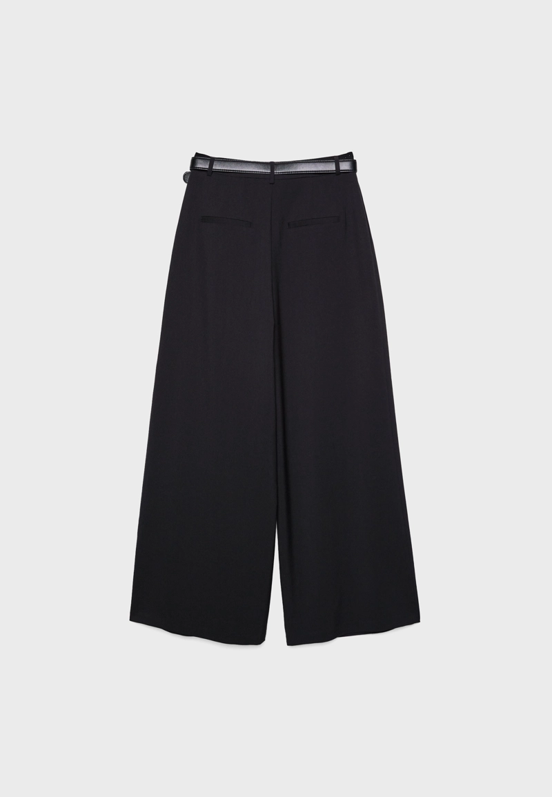 Брюки с макси-защипами и поясом