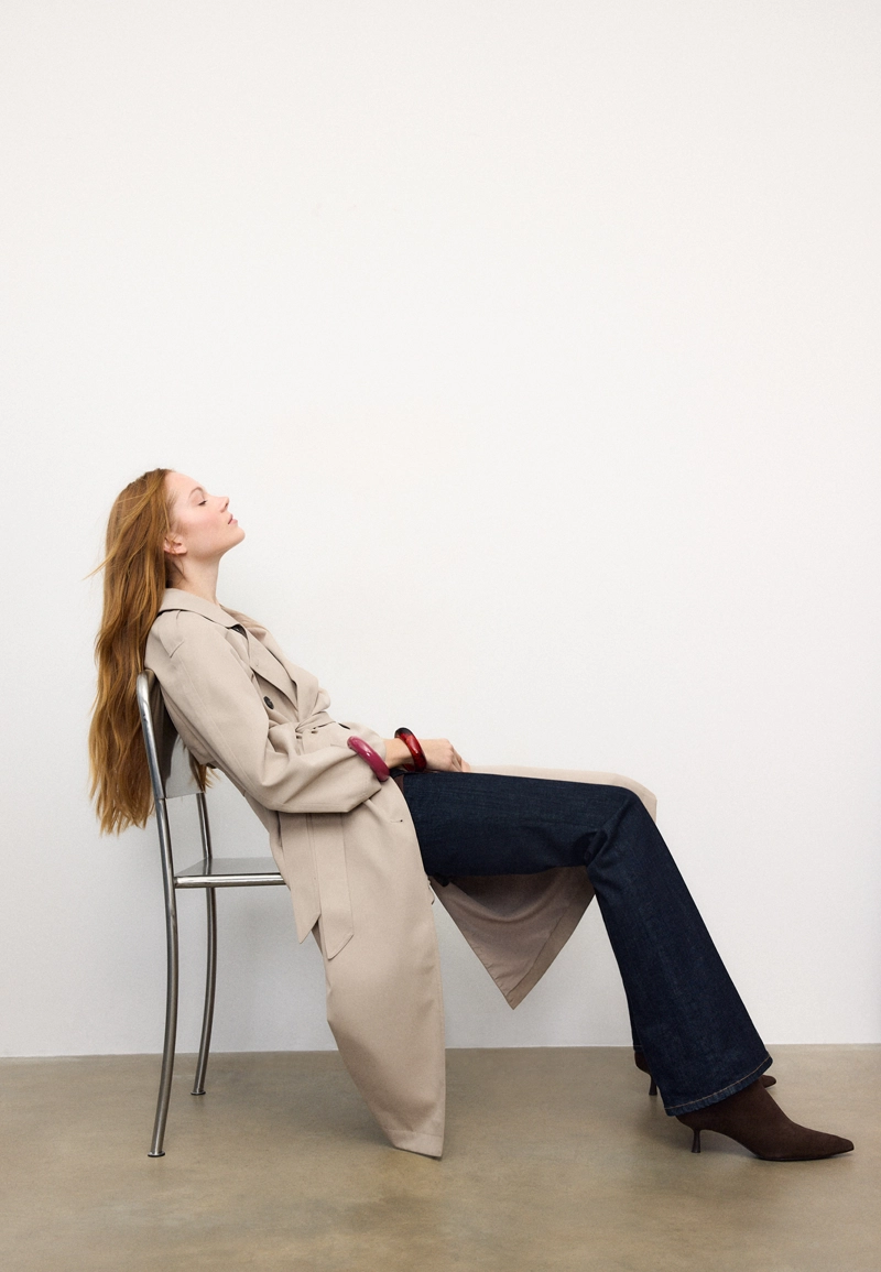 Длинный струящийся тренч