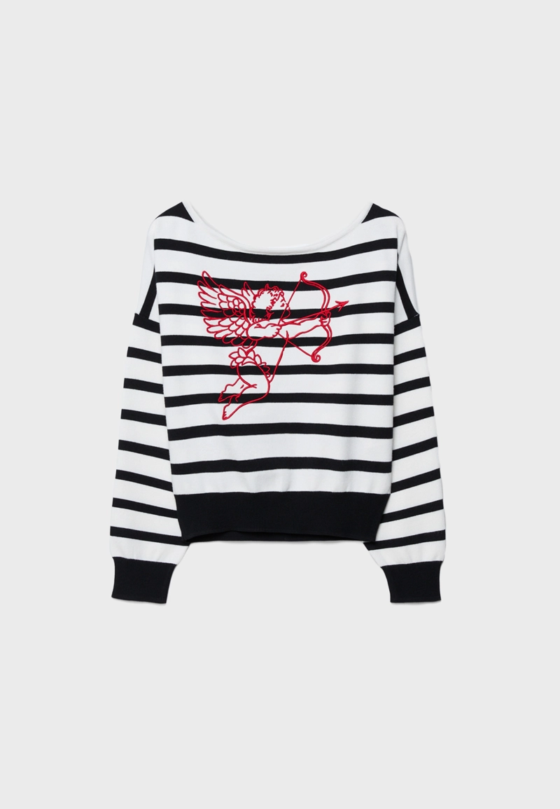 Трикотажный джемпер в полоску Angel