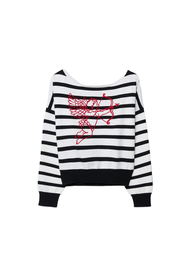 Трикотажный джемпер в полоску Angel