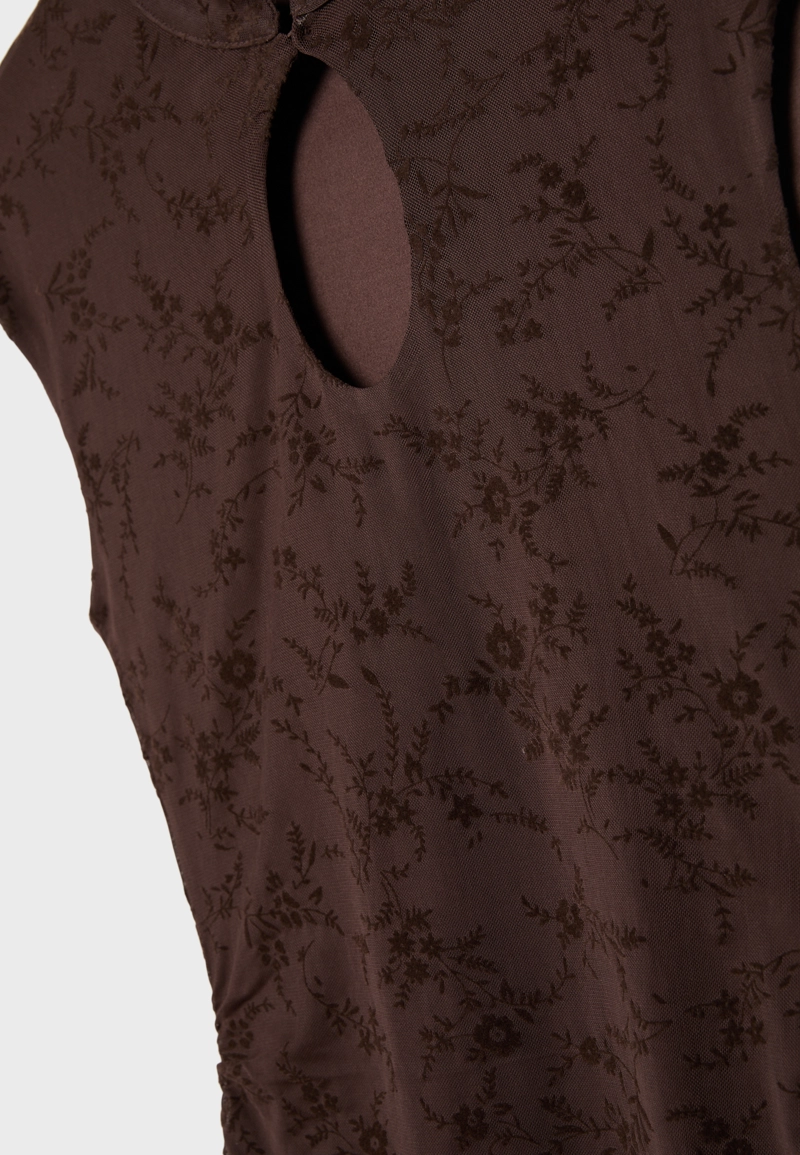 Короткое платье в стиле ципао