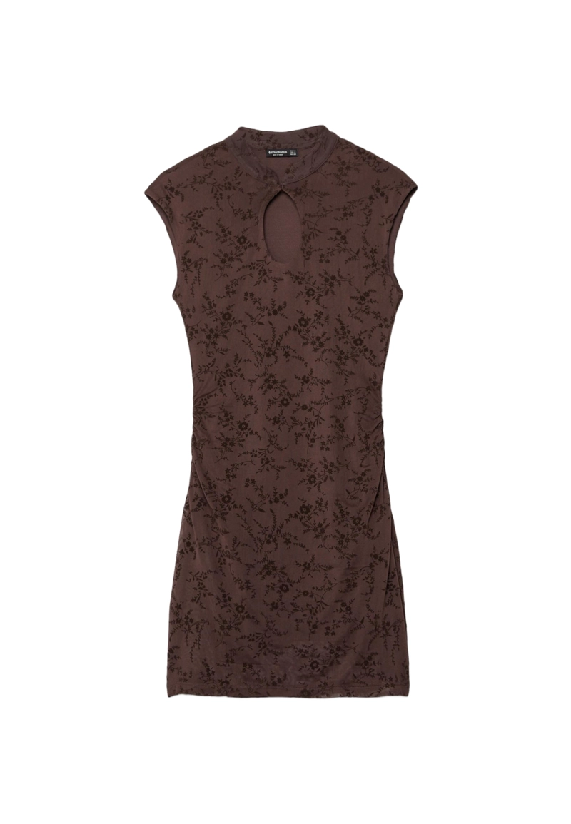 Короткое платье в стиле ципао