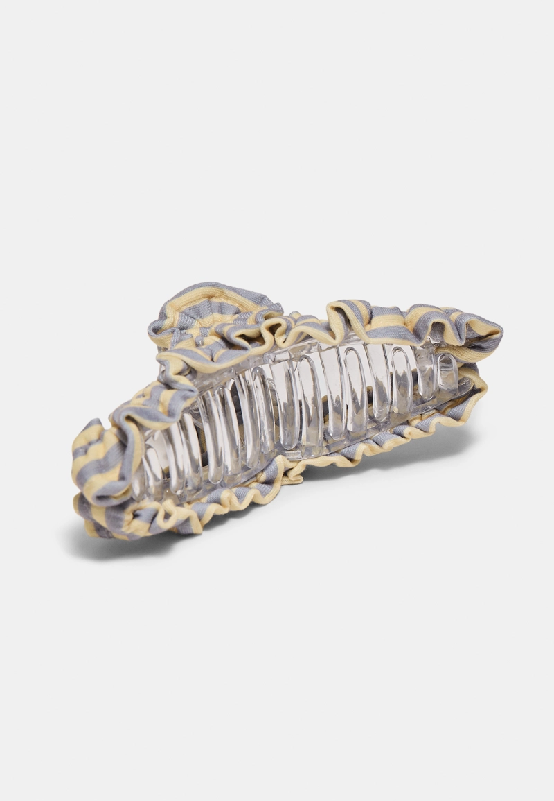 Тканая заколка для мех в полоску