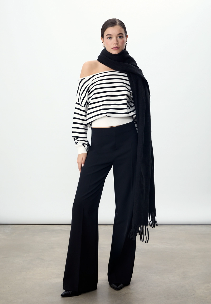 Шарф из ворсистой пряжи