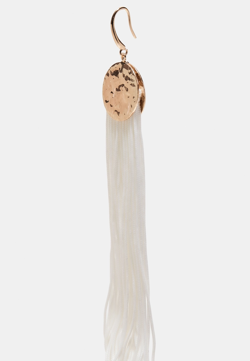 Длинные серьги с бахромой