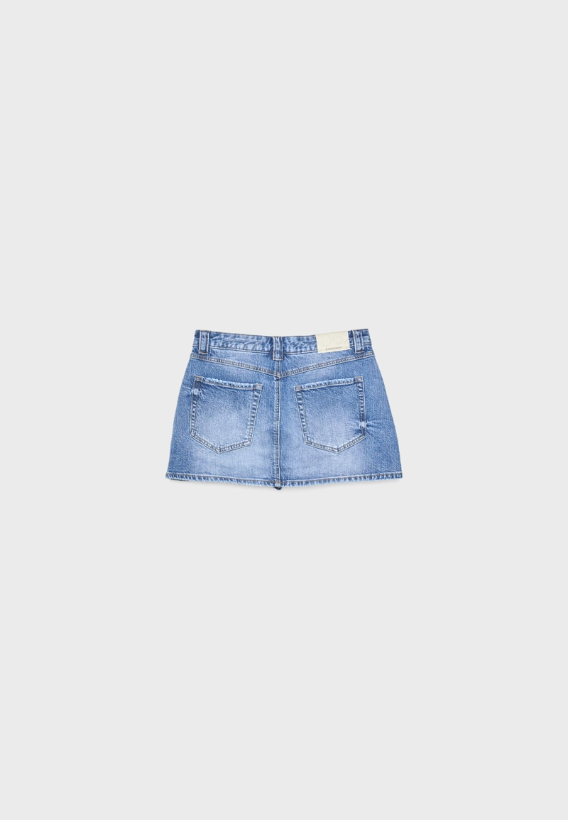 Джинсовая юбка-шорты D62