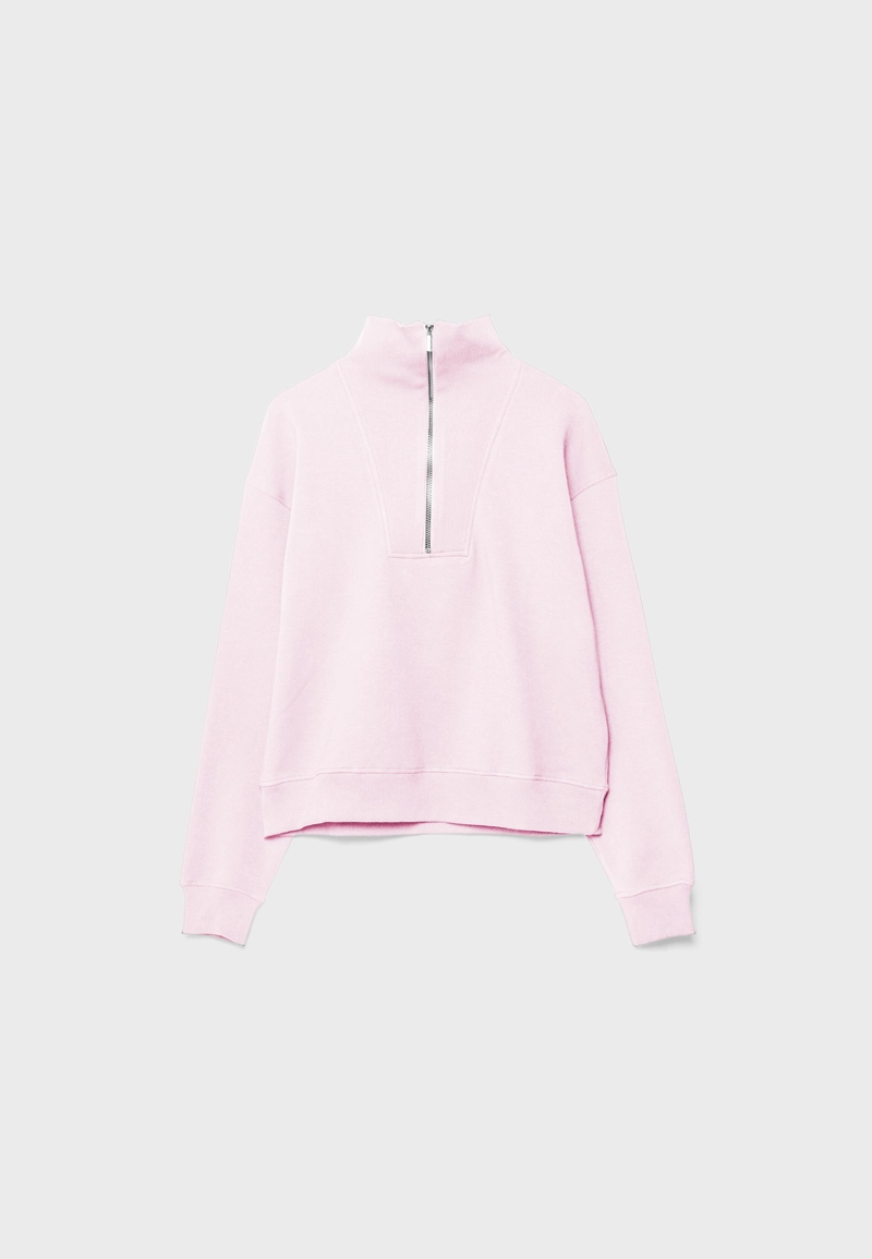 Толстовка с воротником-стойкой на молнии