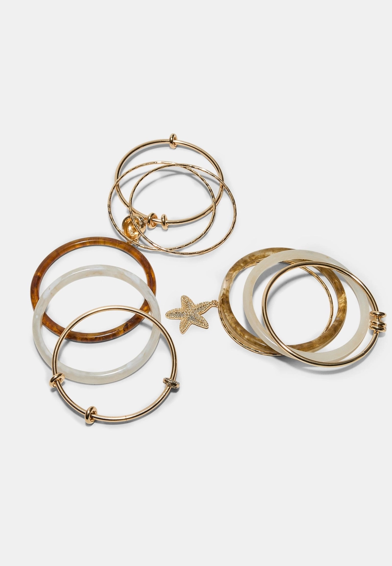 Набор из 10 браслетов с морскими шармами
