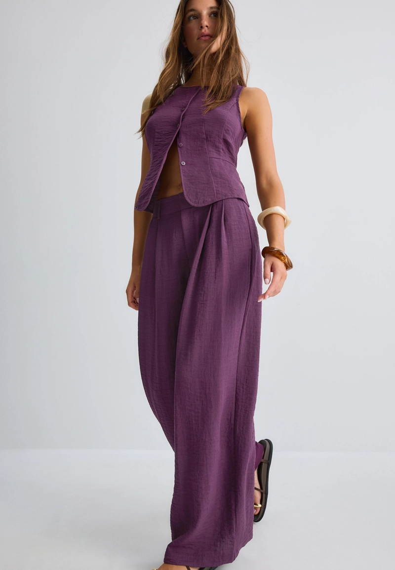 Брюки свободного кроя в стиле рустик
