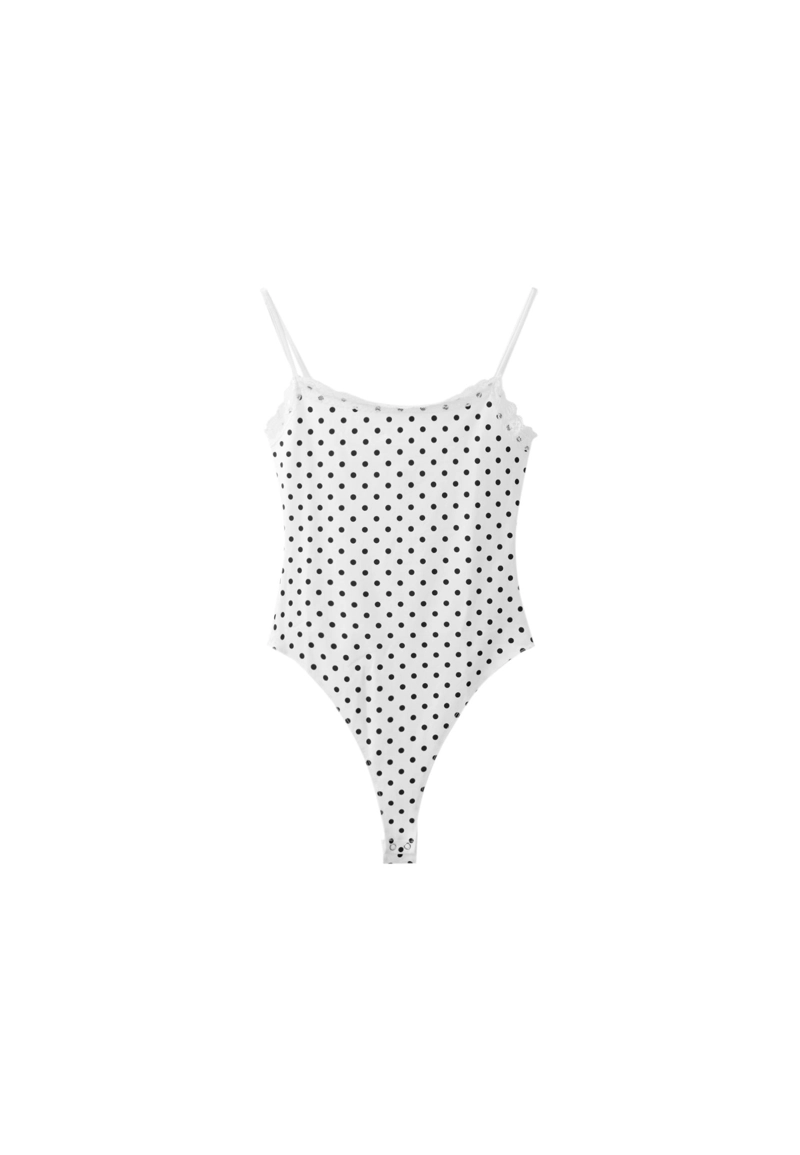 Боди с деталями из блонд lace