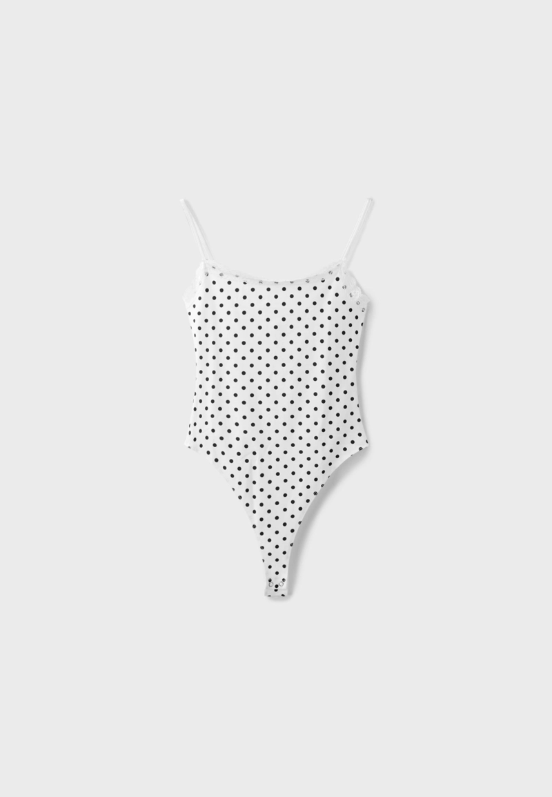 Боди с деталями из блонд lace