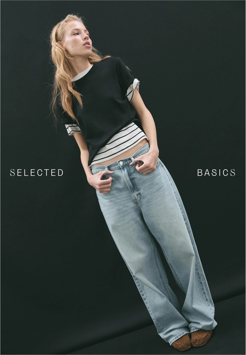 Базовая футболка классического кроя из плотной ткани