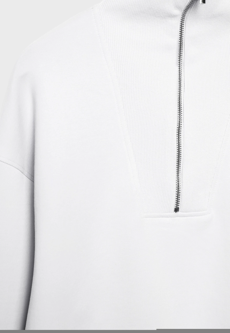 Толстовка на молнии с высоким воротником