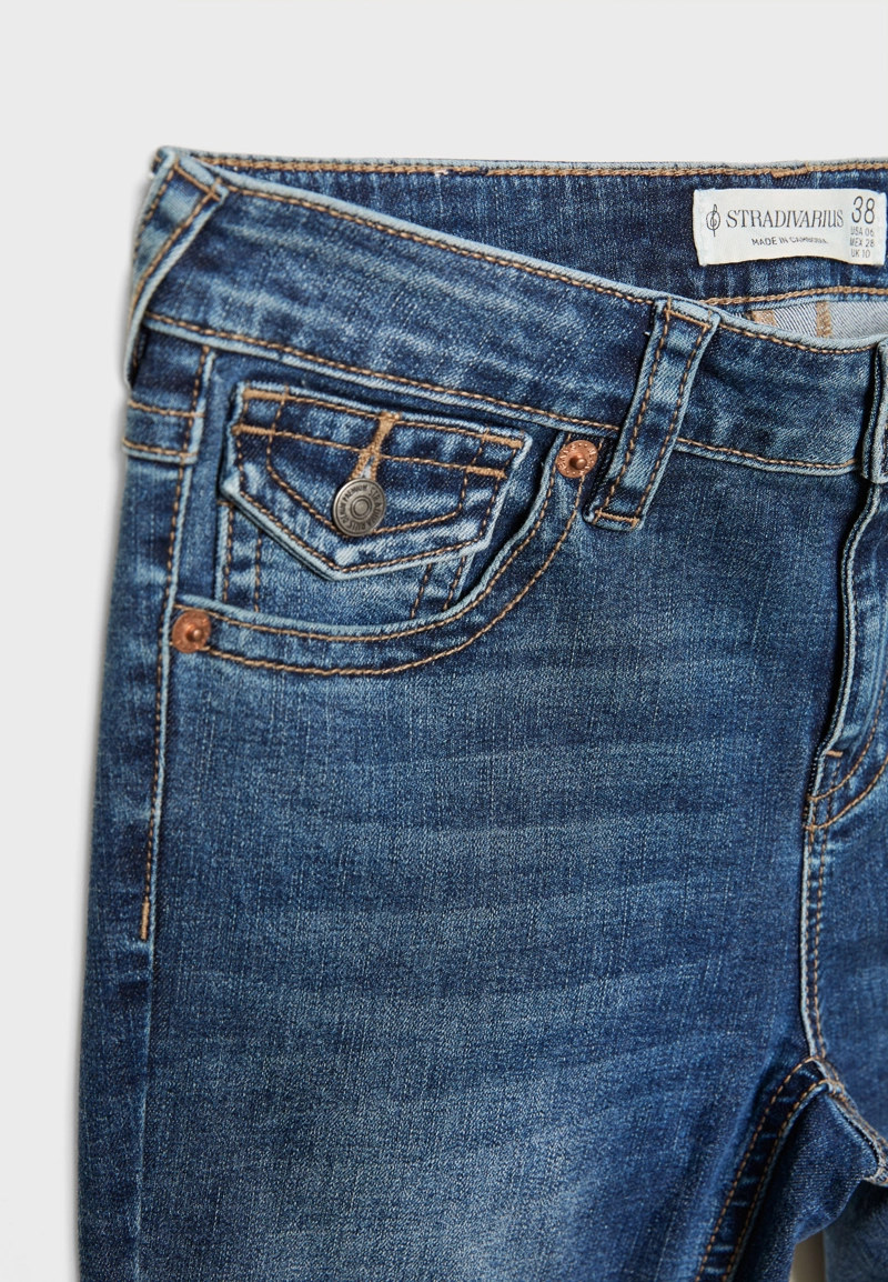 Расклешенные джинсы D04 с низкой посадкой